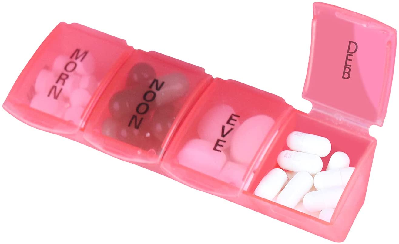 Pilulier pratique pour médicaments sur ordonnance hebdomadaire 4 fois par jour