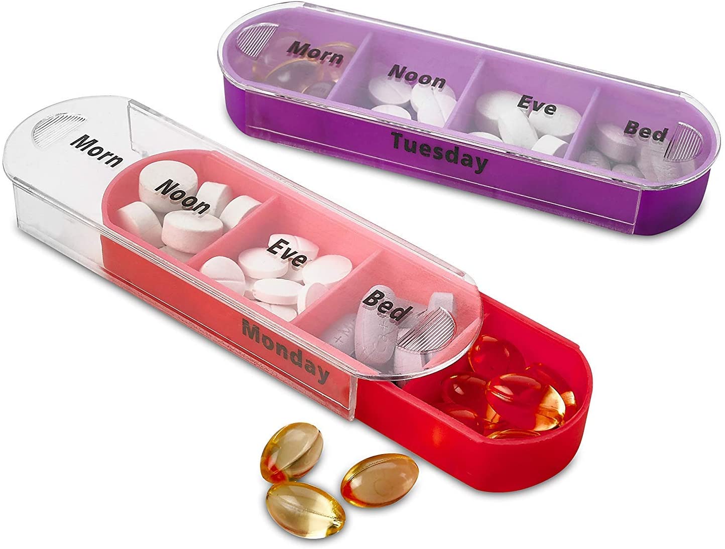 Pilulier hebdomadaire de protection promotionnelle avec coupe-pilule