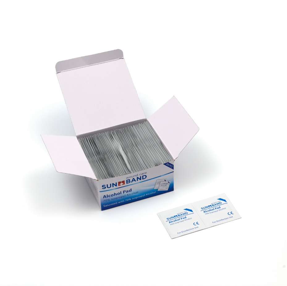 Tampon d'alcool en coton stérile médical avec 70 % d'isopropyle
