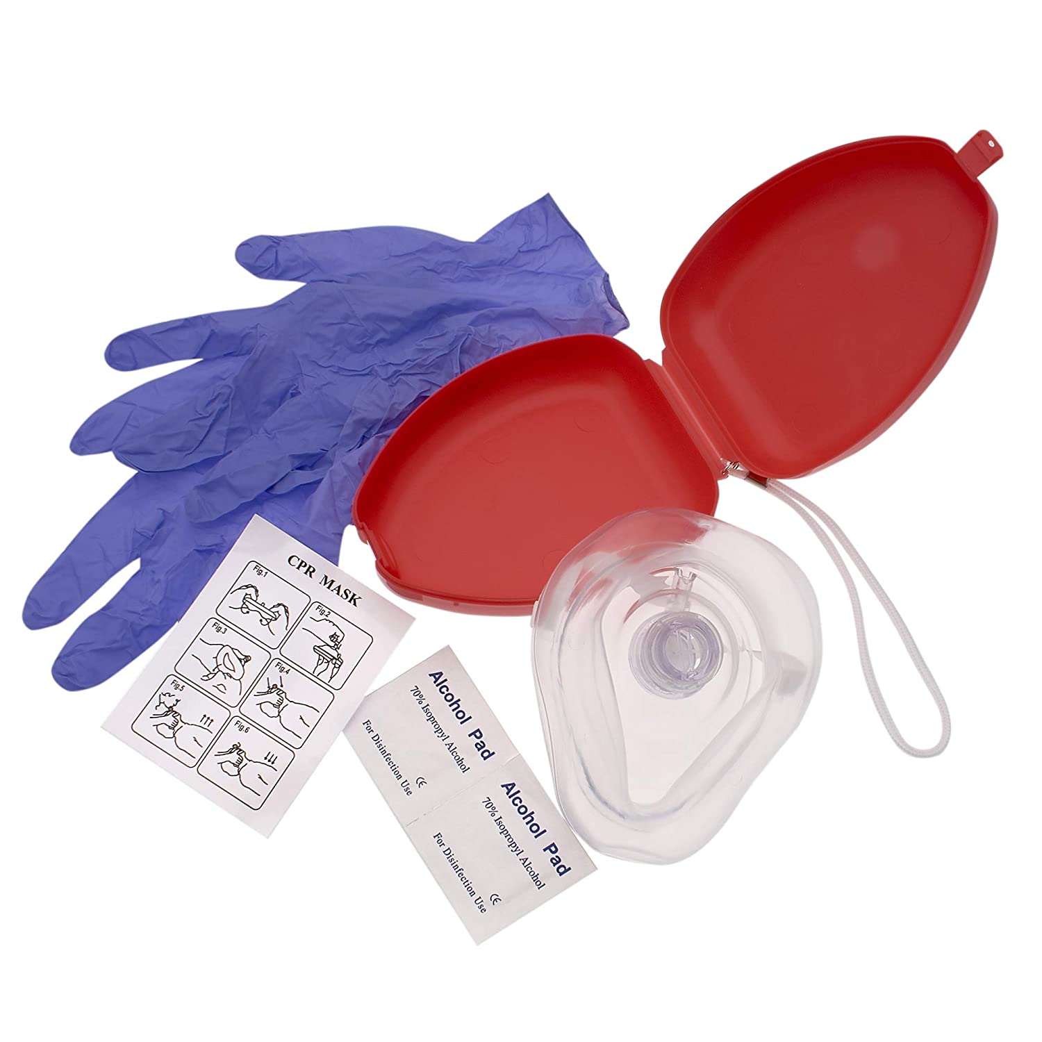 Masque de RCR médical de poche pour adultes de premiers soins