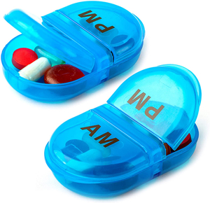Mini distributeur de pilules quotidien en plastique de qualité supérieure pour l'huile de poisson