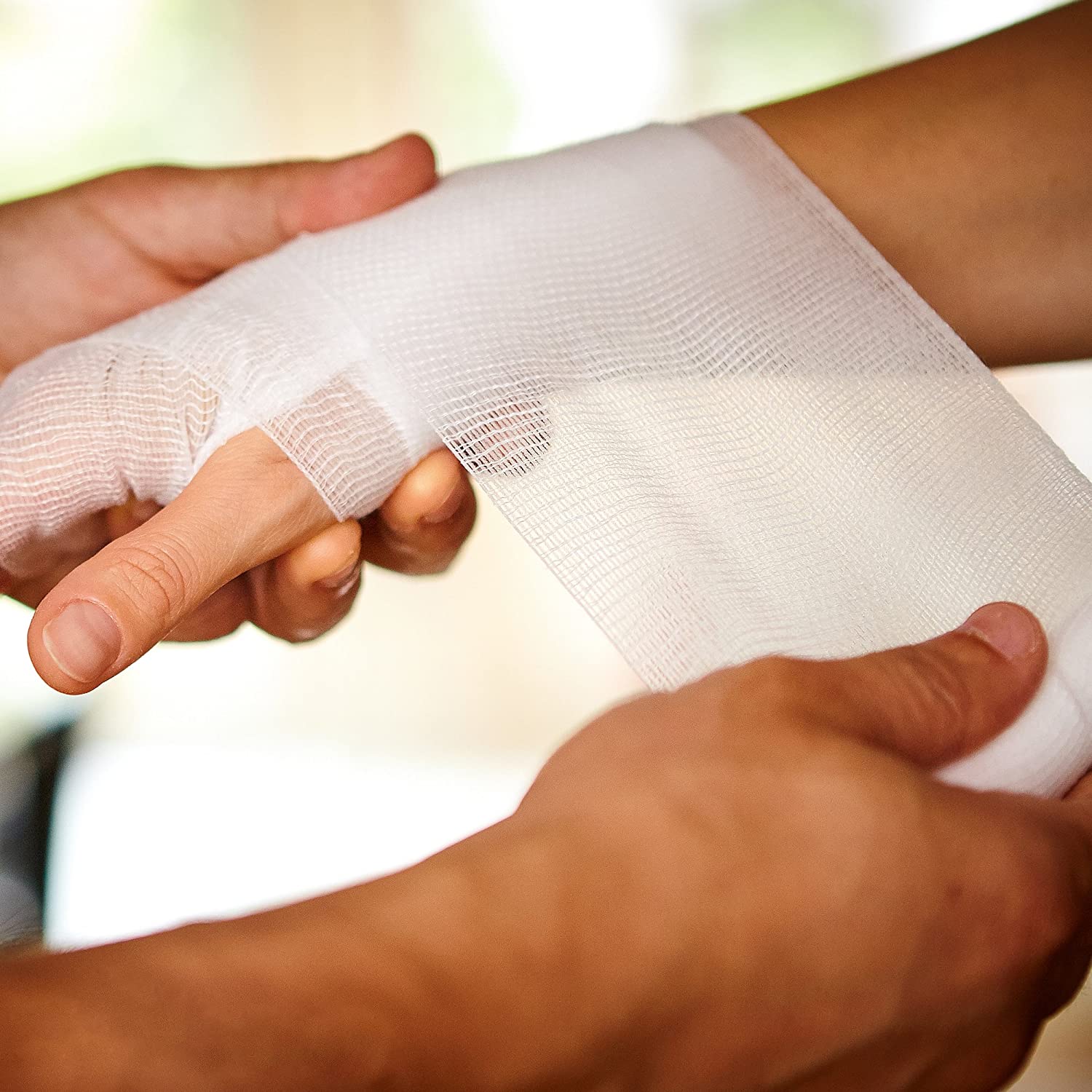 Stretch médicale Coton Sport Gauze Bandages pour les soins de plaies