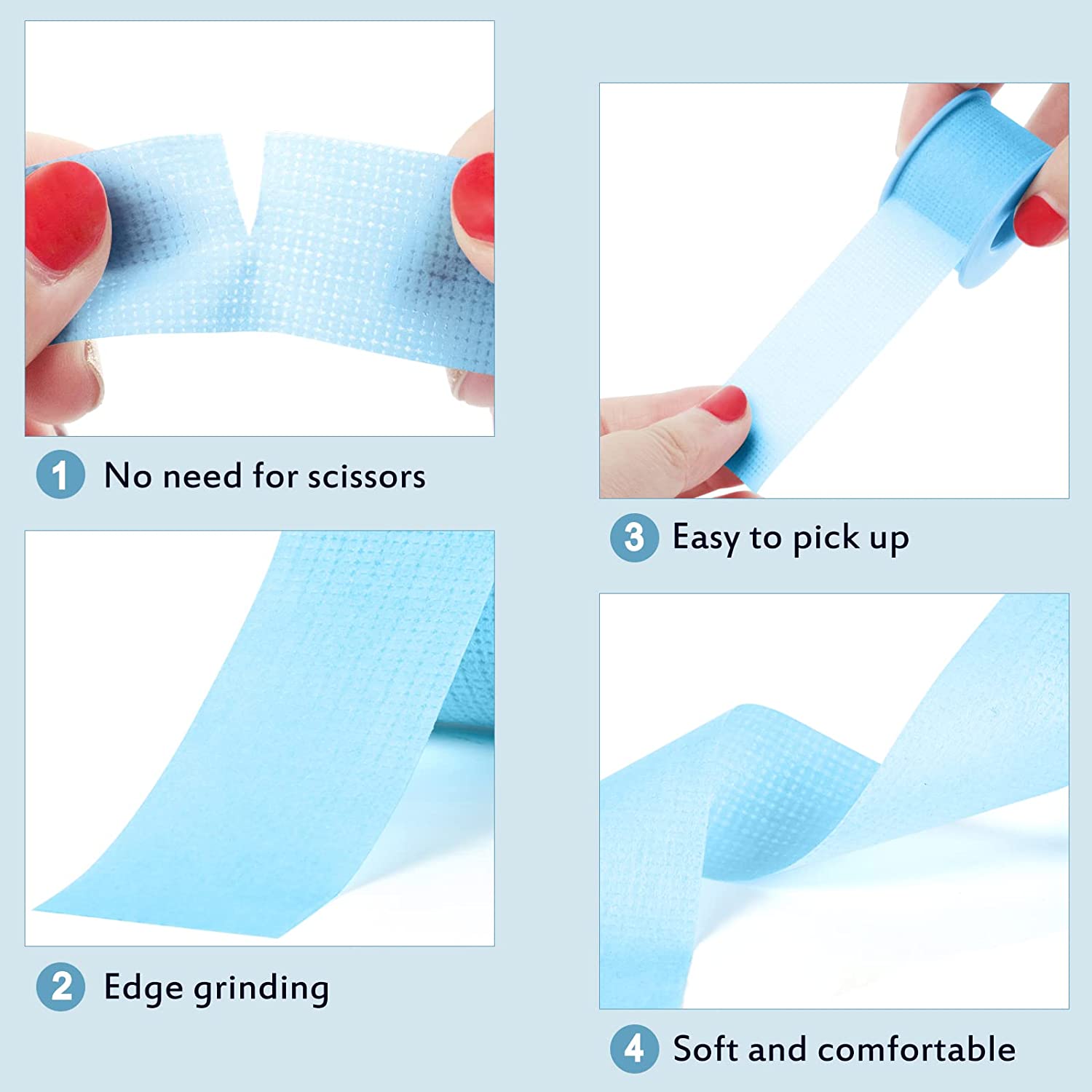 Adhésif réutilisable Tapis en silicone bleu imperméable pour extensions de cils