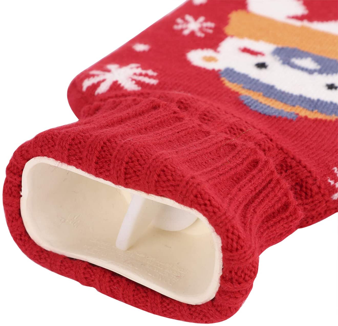 Sac chauffant en caoutchouc durable avec housse en tricot pour les crampes menstruelles