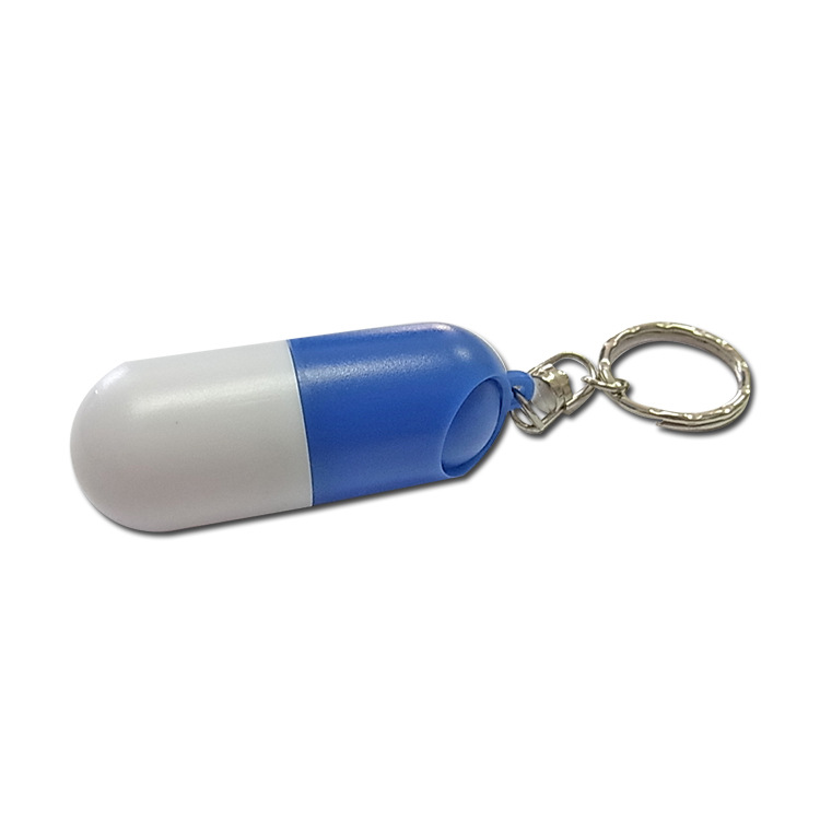 Étui à pilules porte-clés portable en plastique étanche