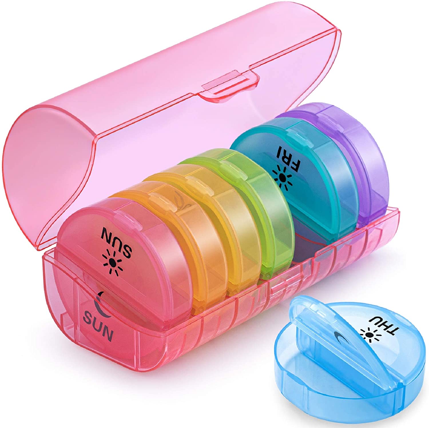 Boîte à pilules quotidienne en plastique portable Giveaway