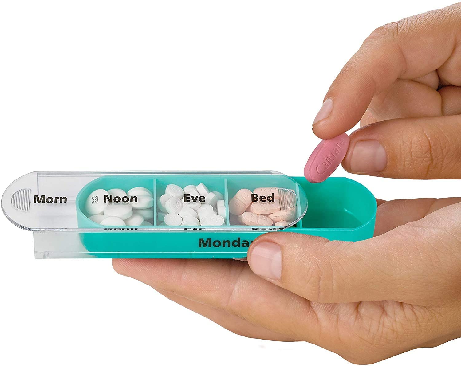 Pilulier de rappel de médicaments quotidien empilable et coloré