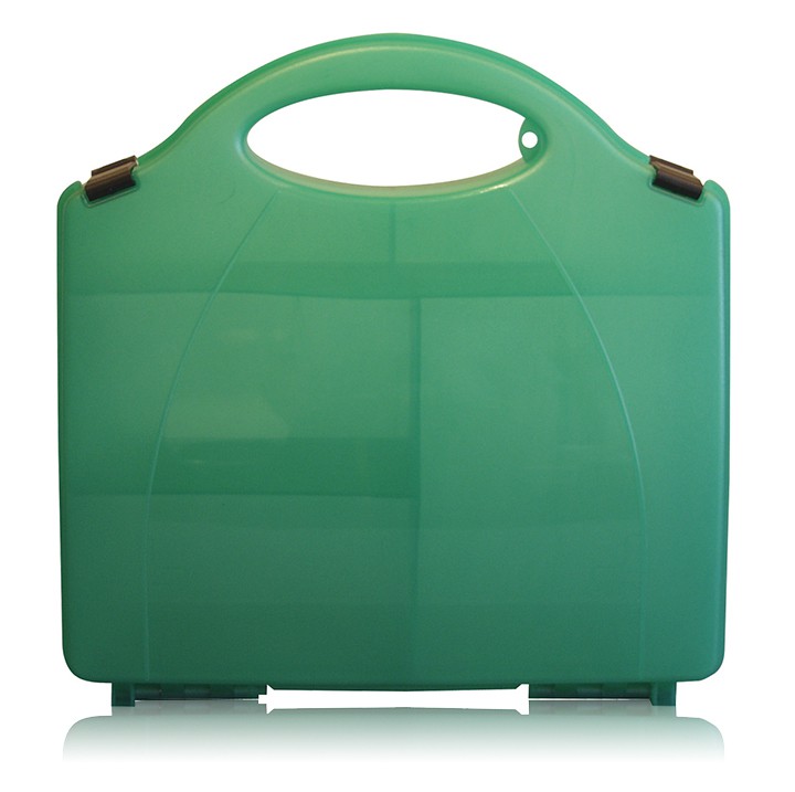 Boîte de premiers soins en plastique vide vert étanche avec crochet et séparateur