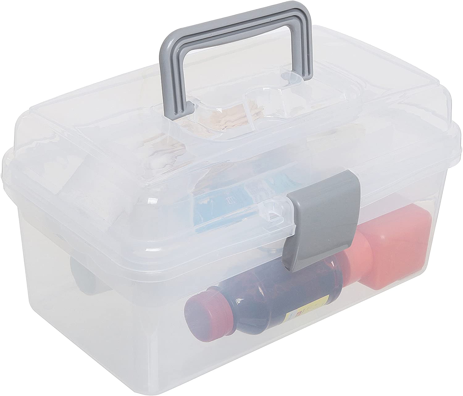Boîte de premiers soins pour conteneur de stockage polyvalent transparent