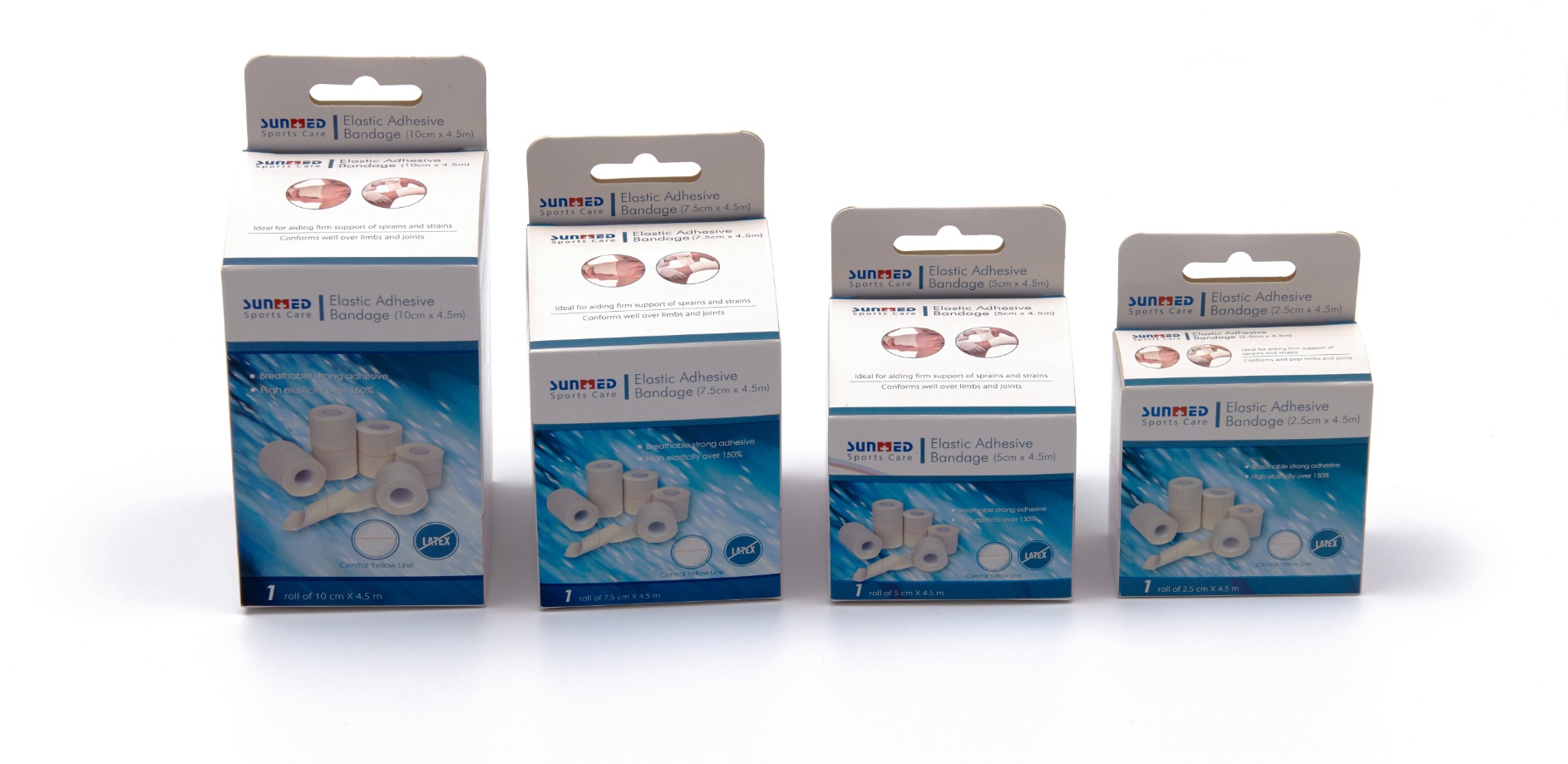 Bandages de sport cohésifs EAB adhésifs hautement élastiques imperméables
